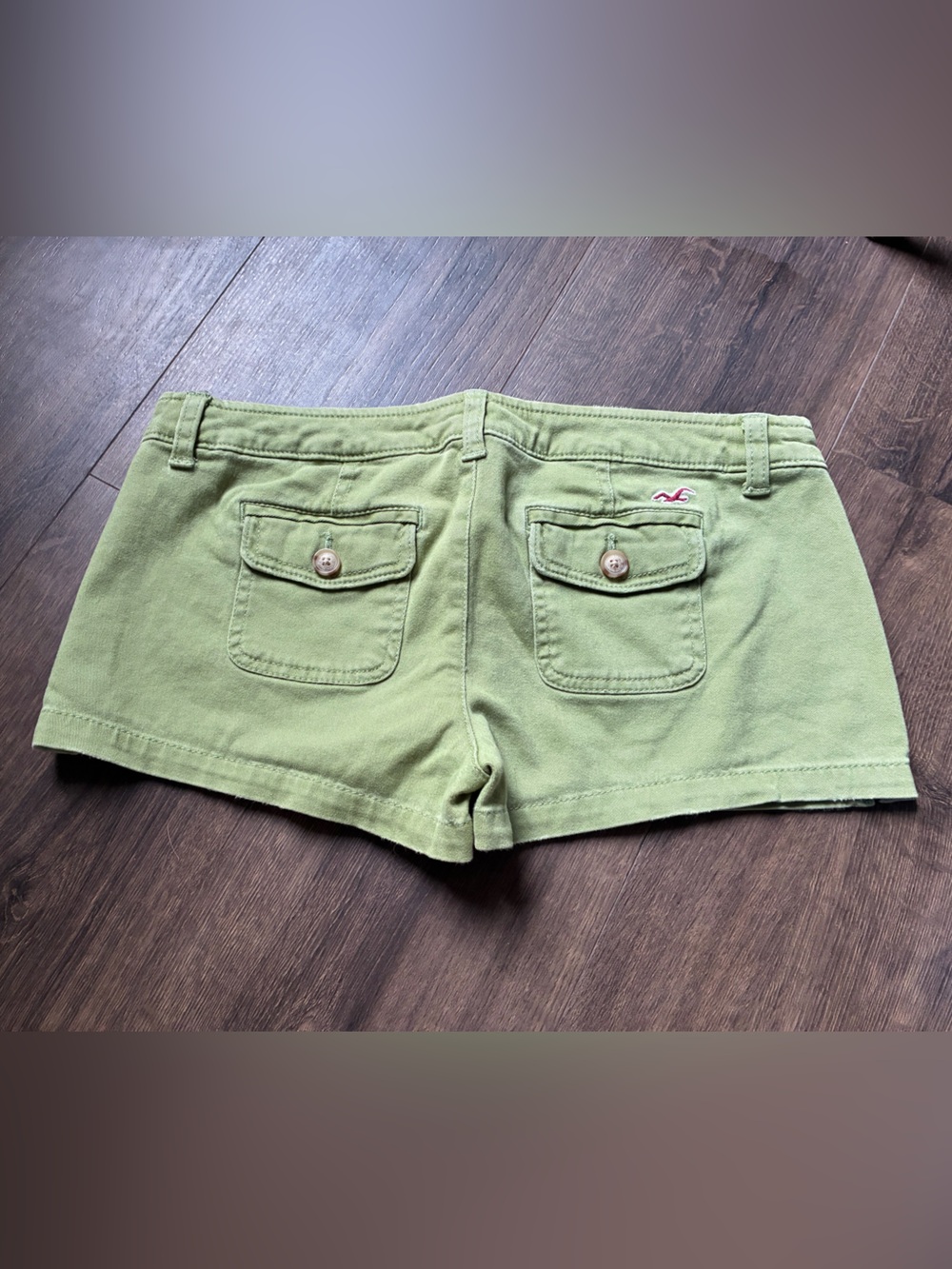 Y2K Hollister Green Low Rise Cargo Shorts Size 3
